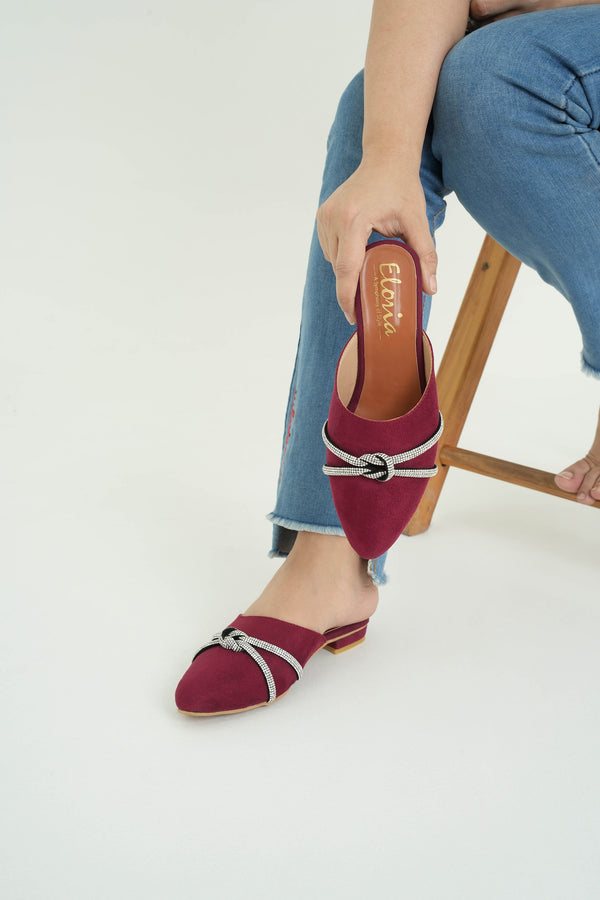 Knotted Backless Pumps EL-132