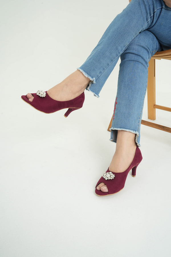 Peep Toe Court Shoes EL-129