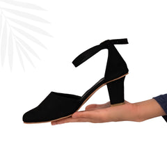 Velvet Ankle Strap Heels EL-145